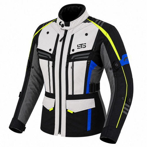 Giubbotto moto tessuto donna