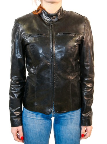 Women genuine leather jacket - leather,
