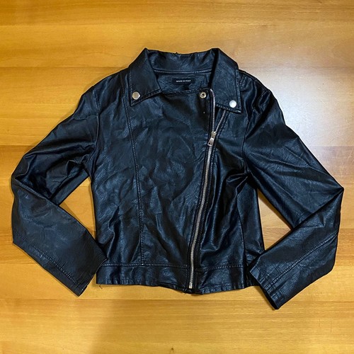 Black faux leather effect - black,