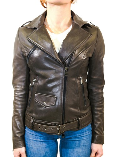 Women genuine leather jacket - leather,