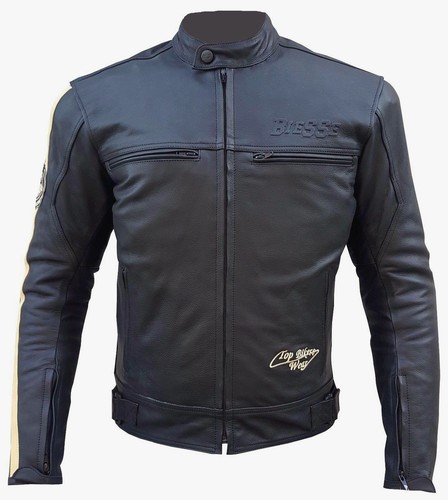 Mens leather motorcycle jacket - leather,